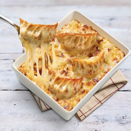 Baked Cheese Burst Momo: Chicken