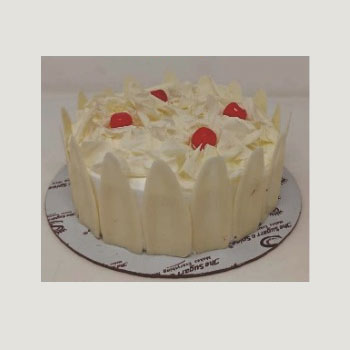 White Forest Cake (Eggless)