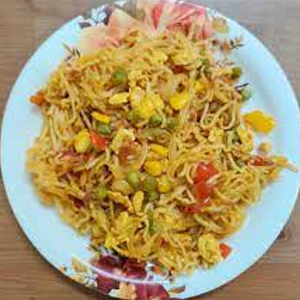 Fry Maggi with Double Egg